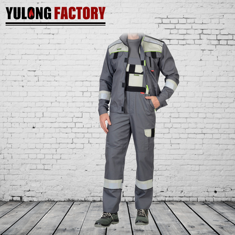 化工機械行業(yè)阻燃反光防護工作服套裝